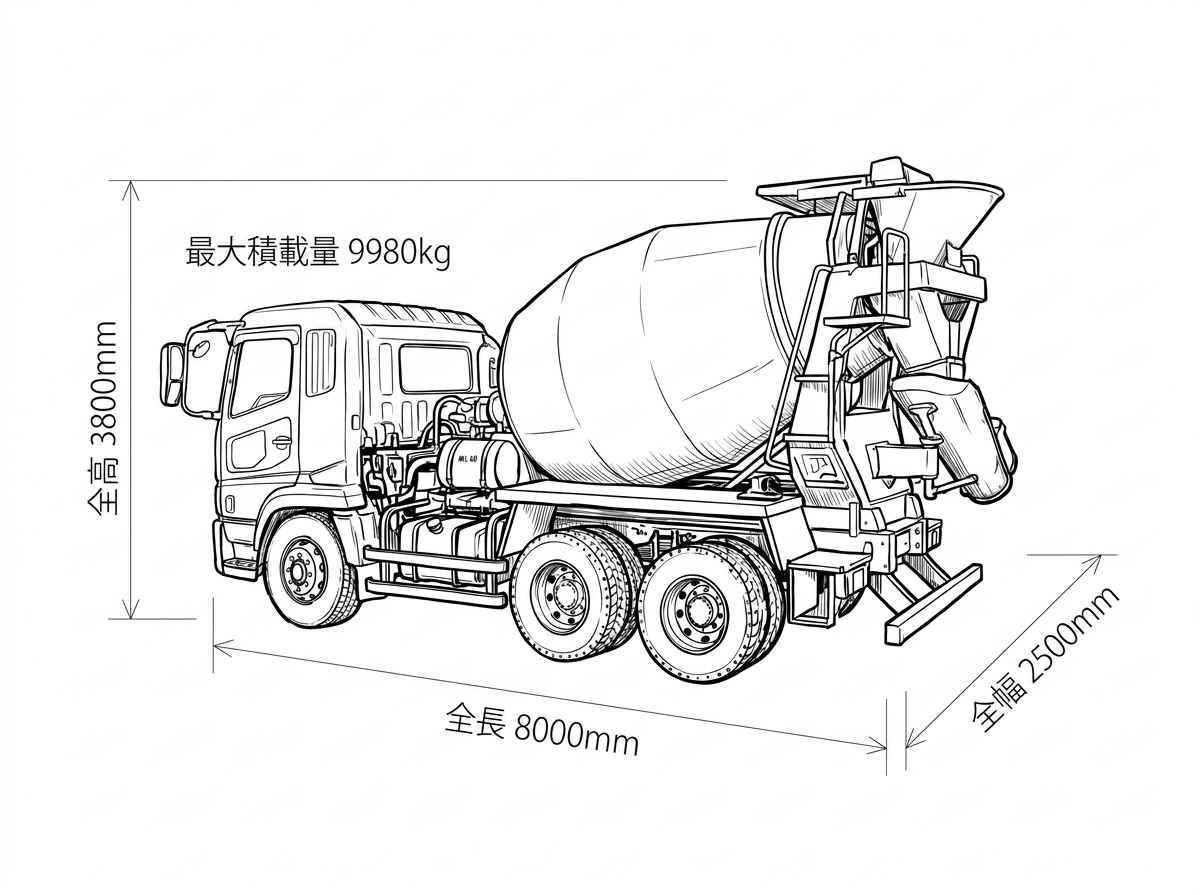 アジデータトラック寸法表